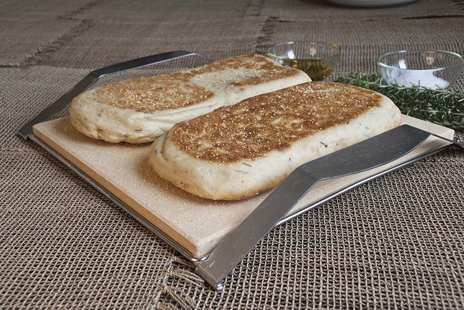 Pizzacraft PC0105 15" Square Baking/Pizza Stone with Stainless Frame N4