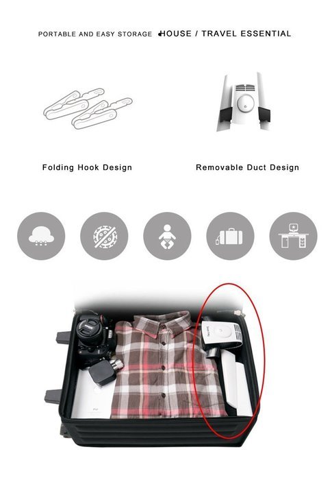 COGEEK 2 in 1 Portable Clothes Dryer Clothes Boot Dryer Shoes Dryer Folding Drying Machine with Heater Hot and... N2