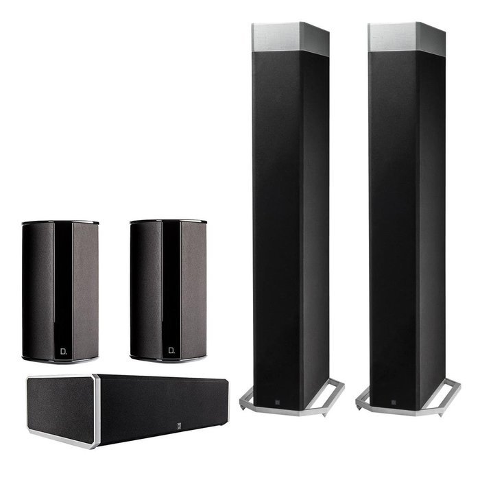 Definitive Technology BP9080 5.0 High Power Bipolar Tower Speaker Package with Integrated Subwoofers (Black) N2