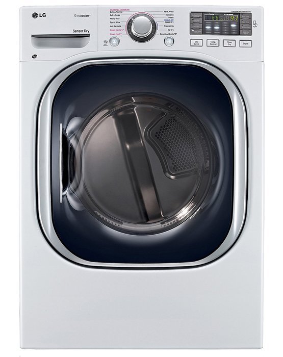 LG DLGX4271WSteamDryer 7.4 Cu. Ft. White Stackable With Steam Cycle Gas Dryer