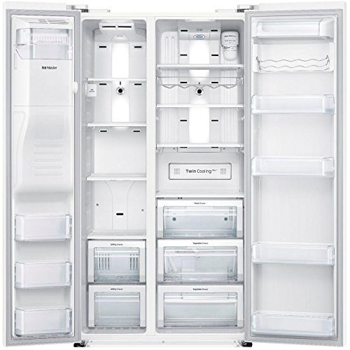 Samsung RS22HDHPNWW Energy Star 22.3 Cu. Ft. Counter-Depth Side-by-Side Refrigeratorr/Freezer with External Water...