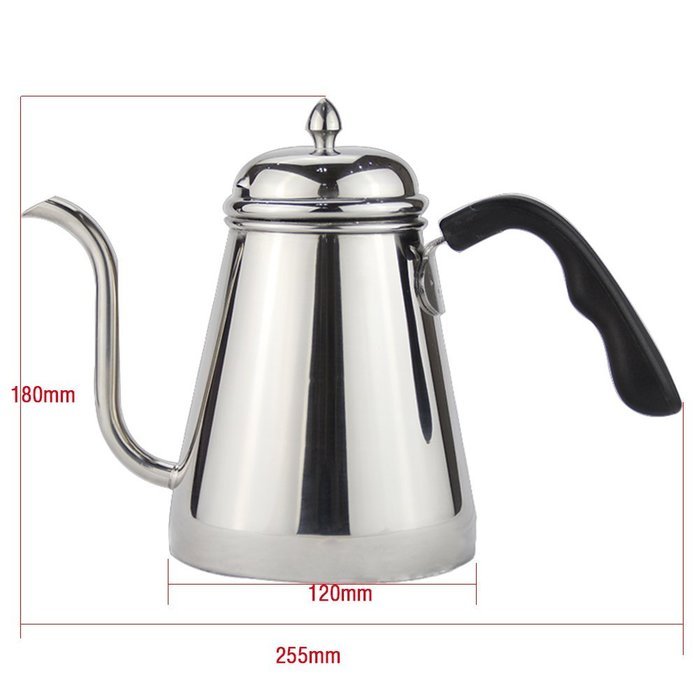 Meelio Stainless Steel Gooseneck Drip Pot ,1 liter (4 1/4 cup) Pour Over Coffee Drip Kettle,Works on Regular and... N9