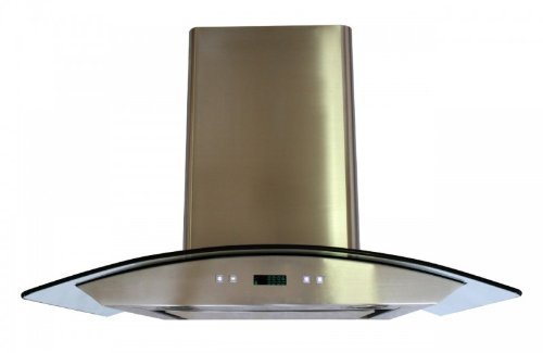 CAVALIERE 36" Wall Mounted Stainless Steel / Glass Kitchen Range Hood 860 CFM Spagna Vetro Econo Series SV198D-SP36 N3