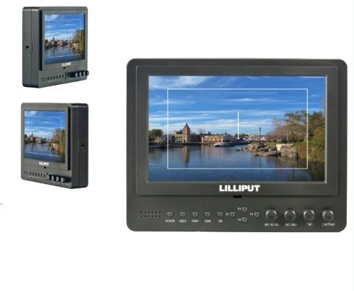 Lilliput 7'' 665/O HDMI IN&OUT Ypbpr AV 1024&times;600+F970 +LP-E6 Plate N2