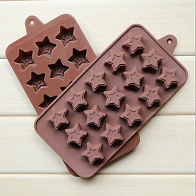 Sher 15 Hole Donuts Pentagram Shape Cake Ice Jelly Chocolate Molds N3
