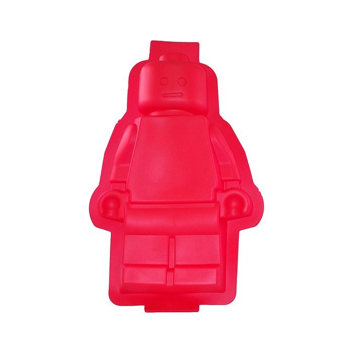 Large Figure Silicone Cake Baking, Gummy Candy, Jello Mold & Ice Cube Tray For Lego Lovers (2 Pieces)
