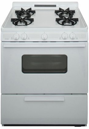 30 in. 3.91 cu. ft. Gas Range in White