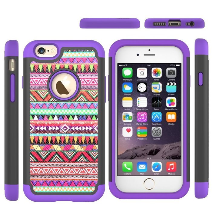 iPhone 6s Case, iPhone 6 Case, [4.7 Inch] by HLCT, Soft Interior Silicone Bumper & Hard Shell Solid PC Back, Shock-Absorption... N24