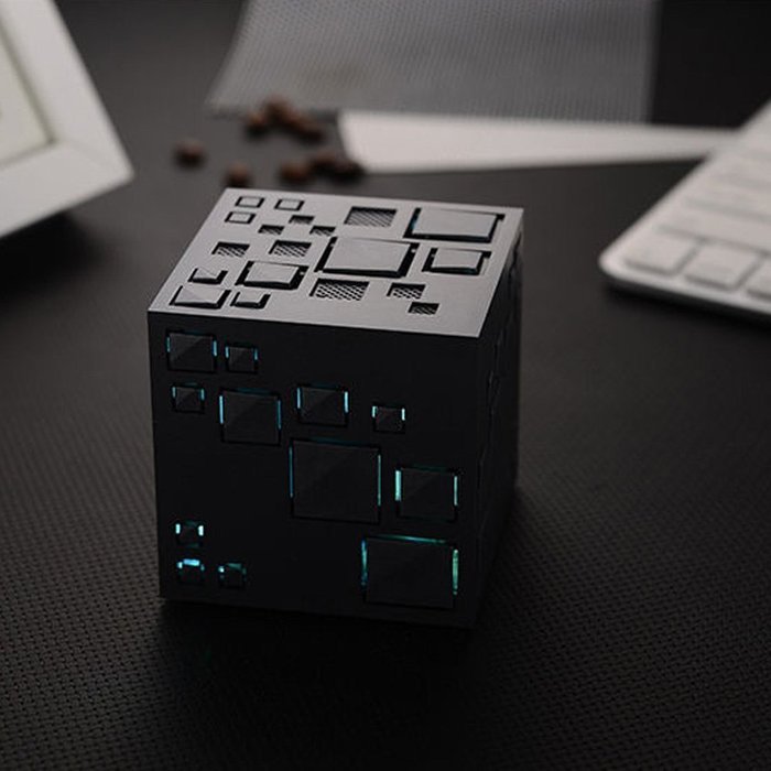 Truewon Rubik's Cube Subwoofer Magic Bluetooth Speaker Creative Desktop Decoration Black
