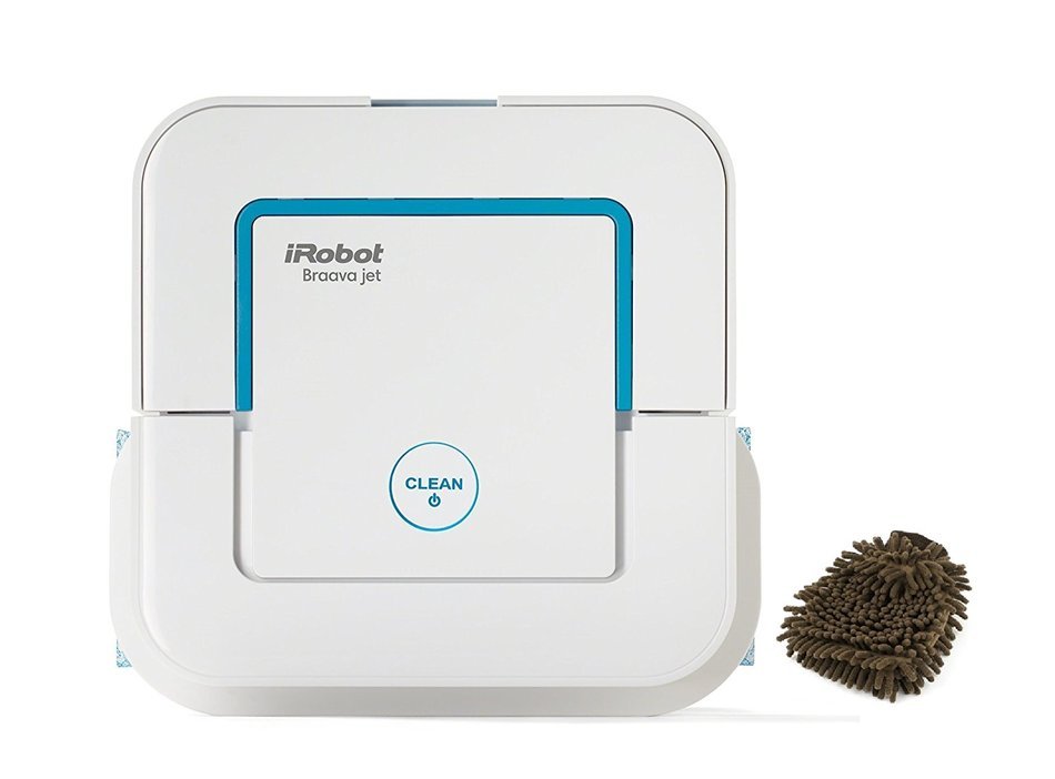 Braava Jet 240 Mopping Robot, Wet Dry Robotic, Mop and Sweeper iRobot, B240020 (Complete Set) w/ Bonus: Premium...