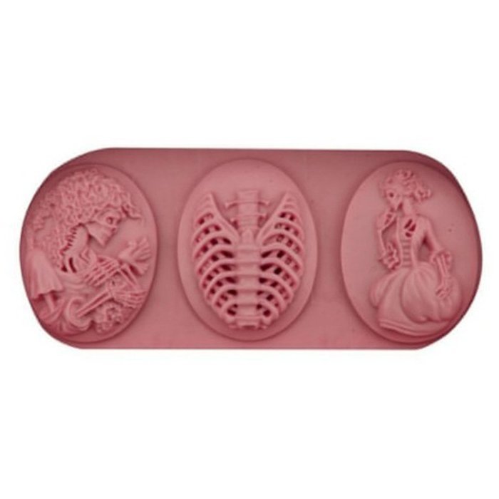 Dutch Brook Halloween Skull Girl Silicone Chocolate Cake Candy Fondant Baking Mold N2