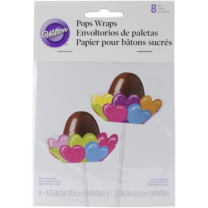 Wilton POPS Silver Foil Wraps, 12-Count N2
