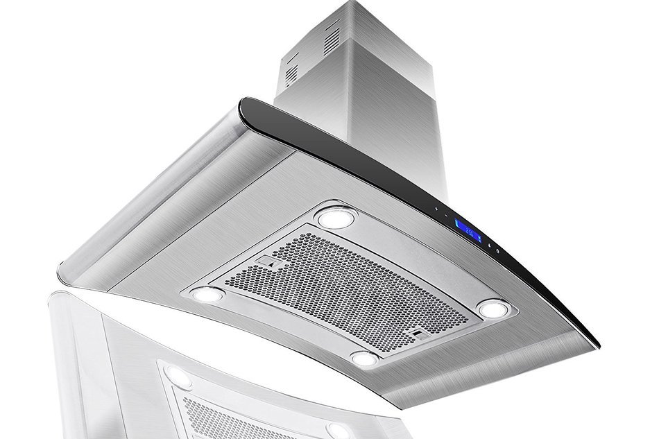 AKDY New 36" European Style Island Mount Stainless Steel Range Hood Vent Touch Control AZ-GL9013-36 N7