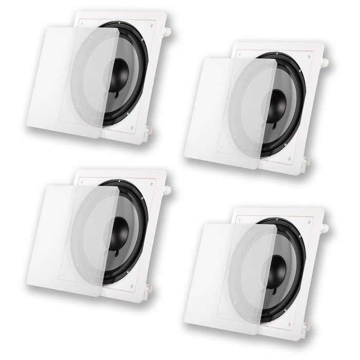 4 Acoustic Audio CS-IW10SUB In Wall 1200 Watt 10" Home Passive Subwoofers CS-IW10SUB-4S