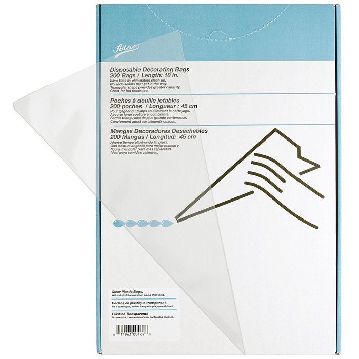 Ateco 18 Inch Soft Disposable Bags, 200 Count