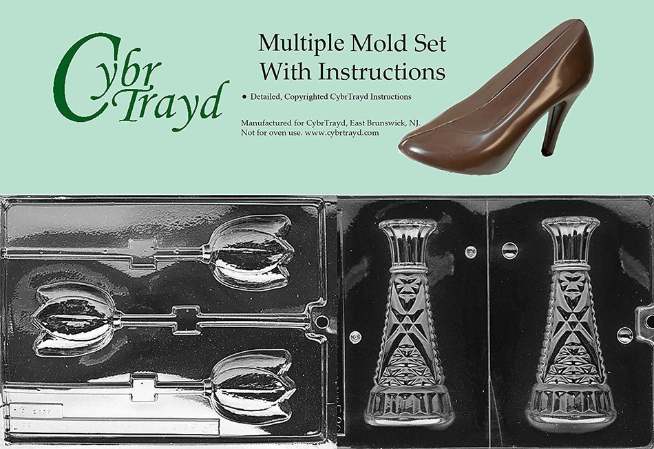 Cybrtrayd BUN-F026F037 2-Piece Tulip and Vase Chocolate Molds