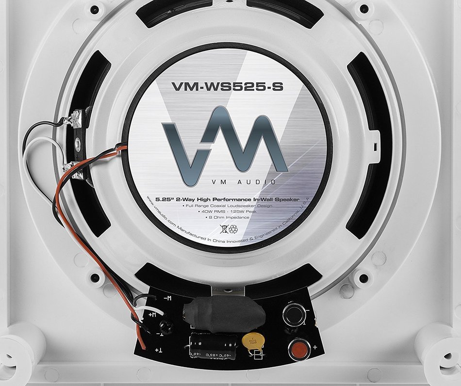 2) VM Audio 5.25" 100W 2-Way In-Wall Surround Speaker (Pair) | VM-WS525-S N5