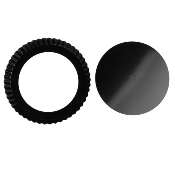 Round Tart Pie Tin Removable Bottom Pan Mould Black (10 IN) N10