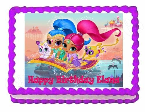 Shimmer and Shine party edible image cake topper frosting sheet