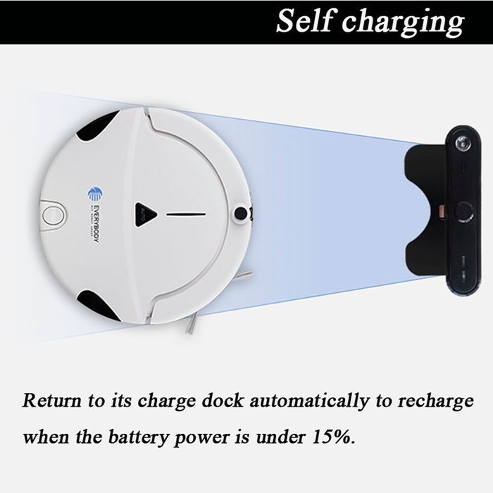 EVERYBODY X1 Household Robotic Vacuum Cleaner with Mobile App and Camera Remote Control and Wi-Fi Enabled and... N7