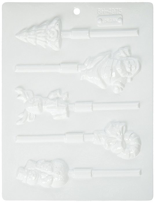Lorann Oils L55-68 Sweet Shoppe Candy Molds, Cavity Christmas Lollipop