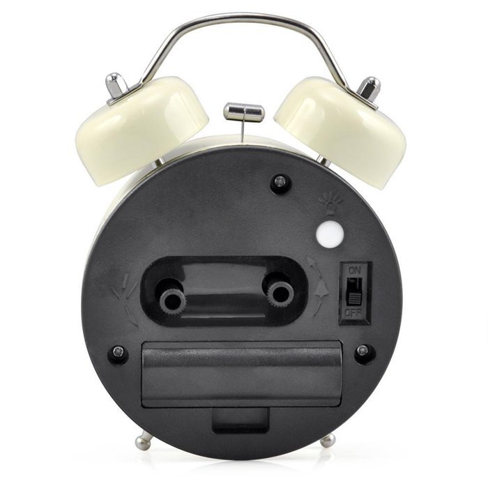Style Double Bell Traditional Bedside Loud with Light