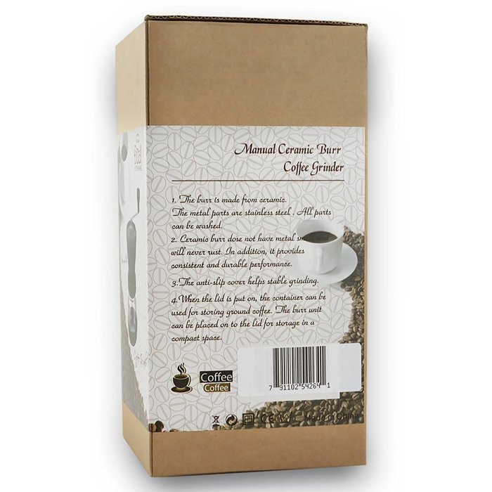 DualKitchenWare Ceramic Coffee Grinder, 100 Gram N4