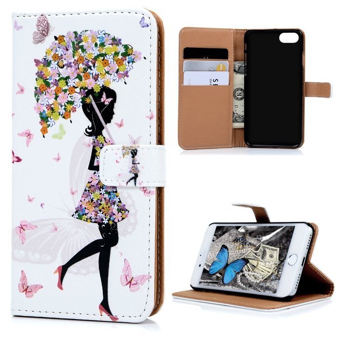 iPhone 7 Case (4.7 inch) - Wallet Folio Flip Premuim PU Leather Case Colorful Print Design with Stand Magnetic... N23