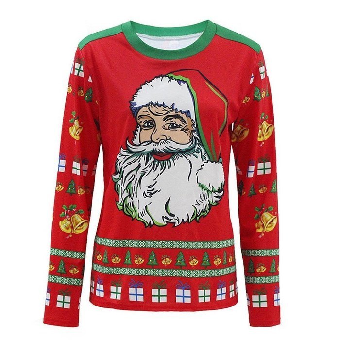Sweatshirt,Morecome Women Long Sleeve Pullover Sweatshirt Santa Claus Christmas Tops N8