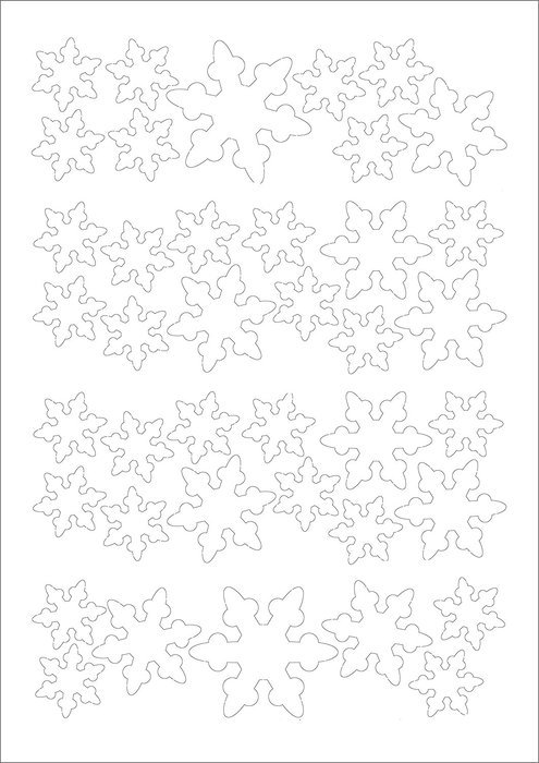 Pre Cut 40 Edible Cake Decoarations 3 sizes White and blue snow flake for decorating Cakes, Cookies, Cupcakes,...