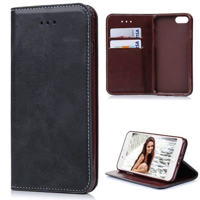iPhone 7 Case (4.7 inch) - Book Style Wallet Stand Case Magnetic Smart Closure PU Leather Case Shockproof Soft...