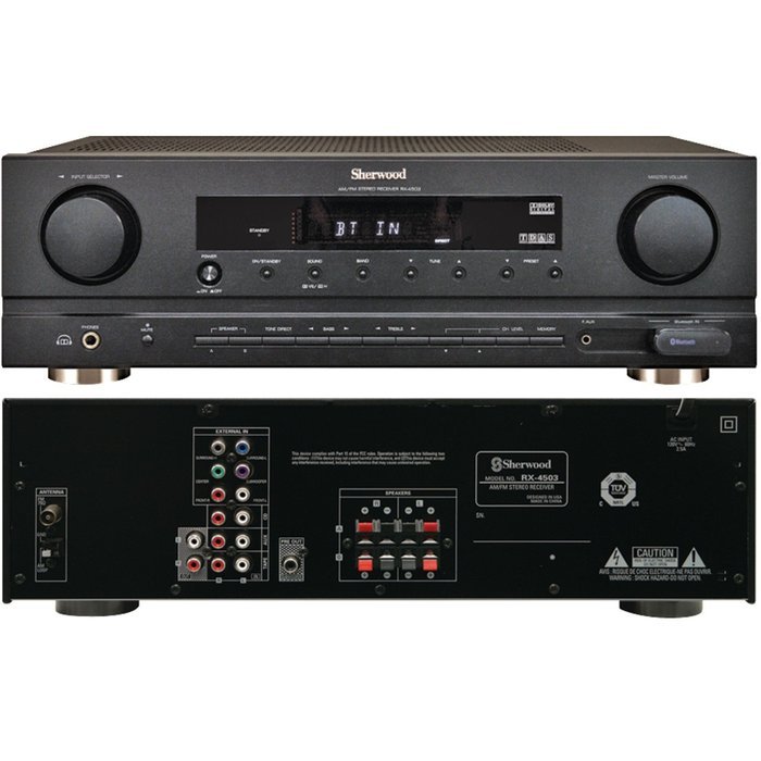 Sherwood RX-4503 2 x 100 Watt RMS Dolby Virtual Surround Sound Receiver (Black) (Discontinued by Manufacturer)