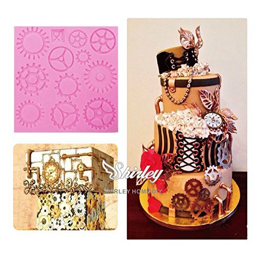 M402 Steam Punk Gear Series Cake Mold Chocolate Mold for the Kitchen Baking Sugarcraft Tools 7.880.5CM