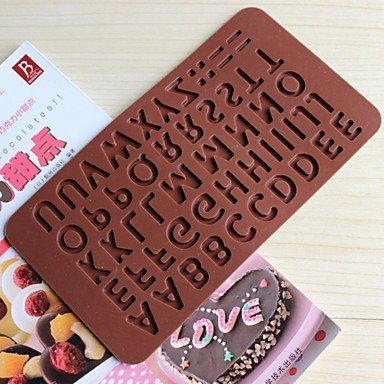 Sher Bakeware Silicone English Alphabet Baking Molds for Chocolate (Random Colors) N2