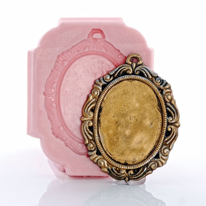 Cameo Cabachon Setting Mount Silicone Mold Food Safe Fondant, Chocolate, Candy, Resin, Polymer Clay, Jewelry,... N2