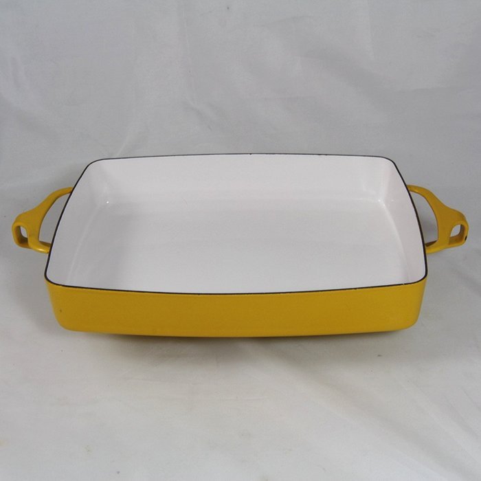 Dansk Kobenstyle Baker, Yellow Enamel on Steel, Small, 10.5" x 8" N2