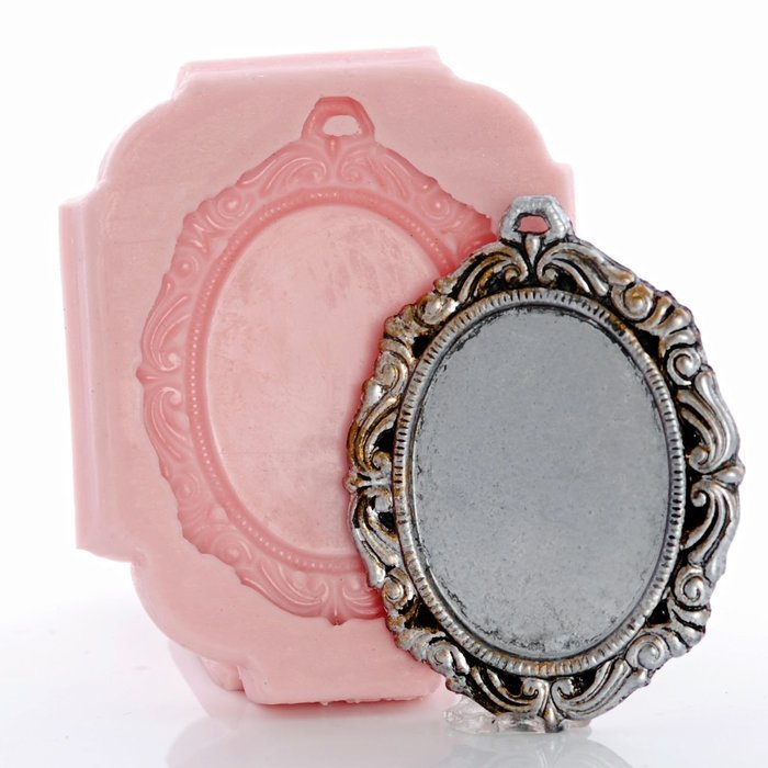 Cameo Cabachon Setting Mount Silicone Mold Food Safe Fondant, Chocolate, Candy, Resin, Polymer Clay, Jewelry,... N4