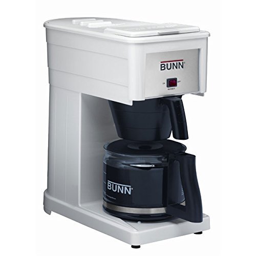 Home Pourover Brewer, Stainless Steel Hot Water Tank, 10 Cup, White