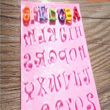Y&XL&H Silicone Sugarcraft Mold 26 Alphabet Letters & Number(color sent randomly) N2