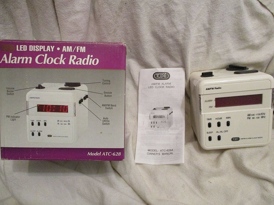Portable Am/fm Alarm Clock Radio with Led Display