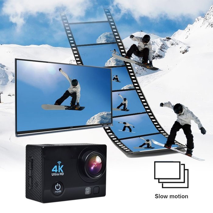 Kickoff 4K Sport Action Camera 2 inch Wi-Fi Sensor Sports & Action Camera 1080P Wrist 2.4G Wireless Portable for...
