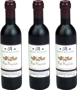 Mini (3.5") Red Wine Bottle Cupcake Toppers/Cake Decorations - 12 pc