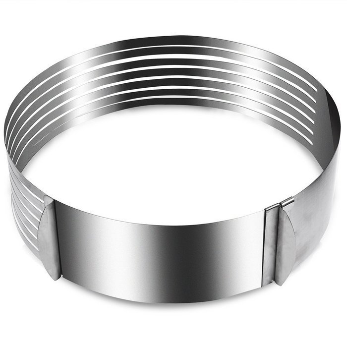 Cade Stainless Steel 6 to12 Inch Adjustable Cake Mousse Mould Cake Baking Cake Decor Mold Ring N20
