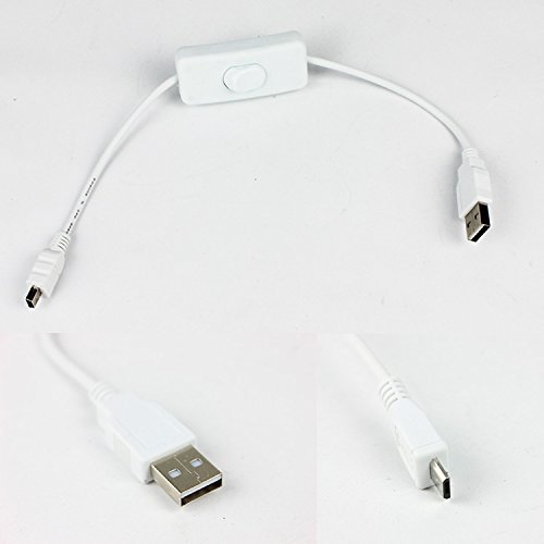RioRand&reg; USB power port and the USB cable with switch for Raspberry Pi Arduino USB On Off Toggle