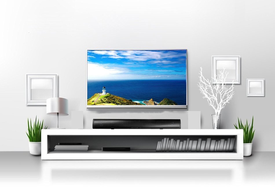 LONPOO 60W Slim Bluetooth TV Soundbar Subwoofer with Enhanced BASS Remote Control 3-Audio Modes for LED TV, PC...