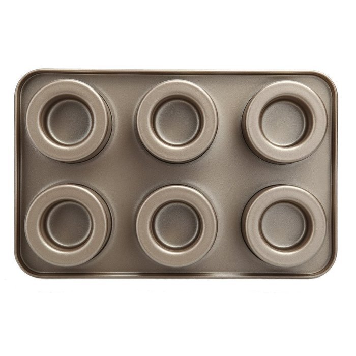 Whitelotous 6 Integrated Cups Muffin Top Pan Baking Cake Mould Cookie Tray Jelly N2