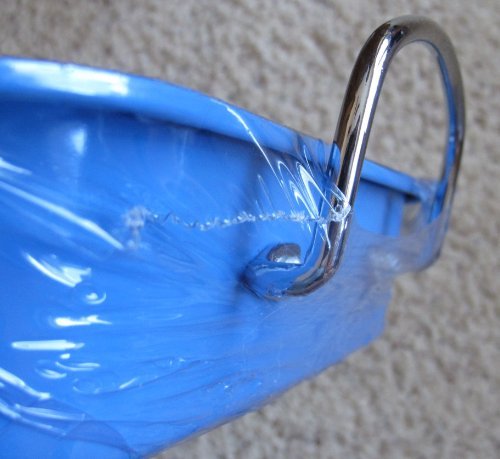 Colorsplash Irwinville NON STICK ROASTING PAN w Metal RACK & Side HANDLES (Blue Color PAN)