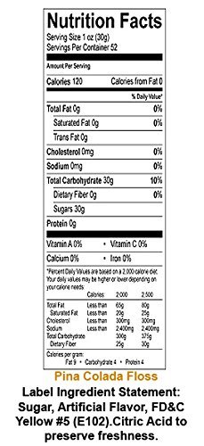 Cotton Candy Flossugar, Case of 6-1/2 Gallon Cartons-Tropical Flavors N2