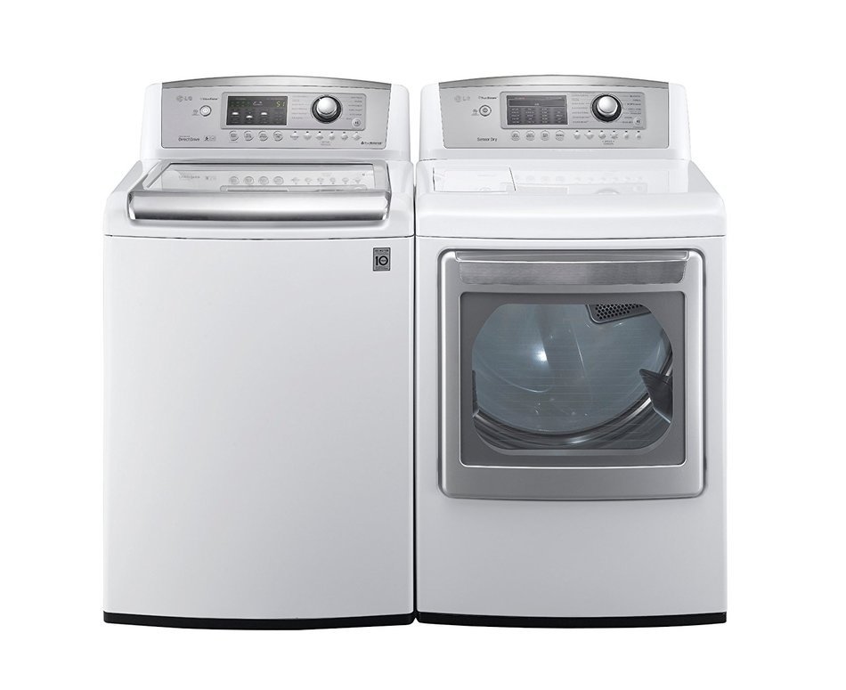 LG H/E Ultra Large Capacity H/E Top Load Laundry Pair with WaveForce Technology WT5070CW DLEX5170W (ELECTRIC Dryer)