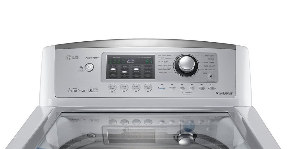 LG H/E Ultra Large Capacity H/E Top Load Laundry Pair with WaveForce Technology WT5070CW DLEX5170W (ELECTRIC Dryer) N2
